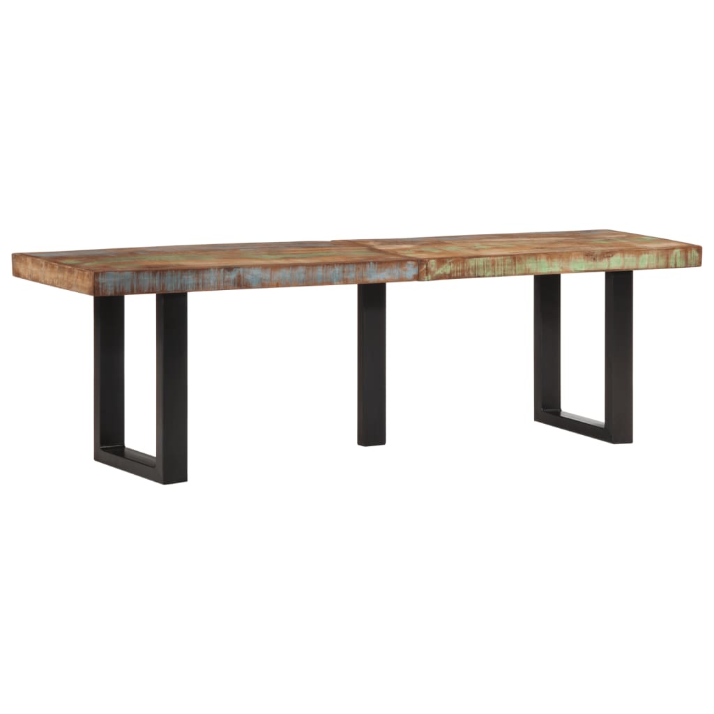 Bank 160 cm Solid Reclaimed Wood and Steel