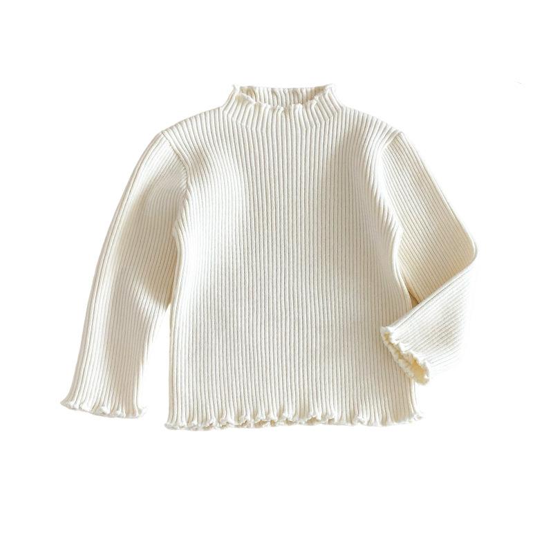 Baby Girls Winter Sweater Solid Color Thick Knitted Pullover Toddler Clothing Warm Fashion Top
