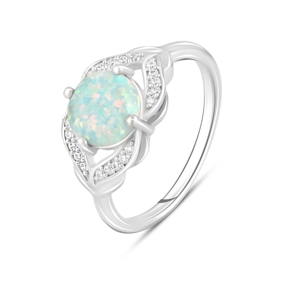 

Срібна каблучка з опалом 1.028ct (2112495) 2.64 гр. 925 проби 17