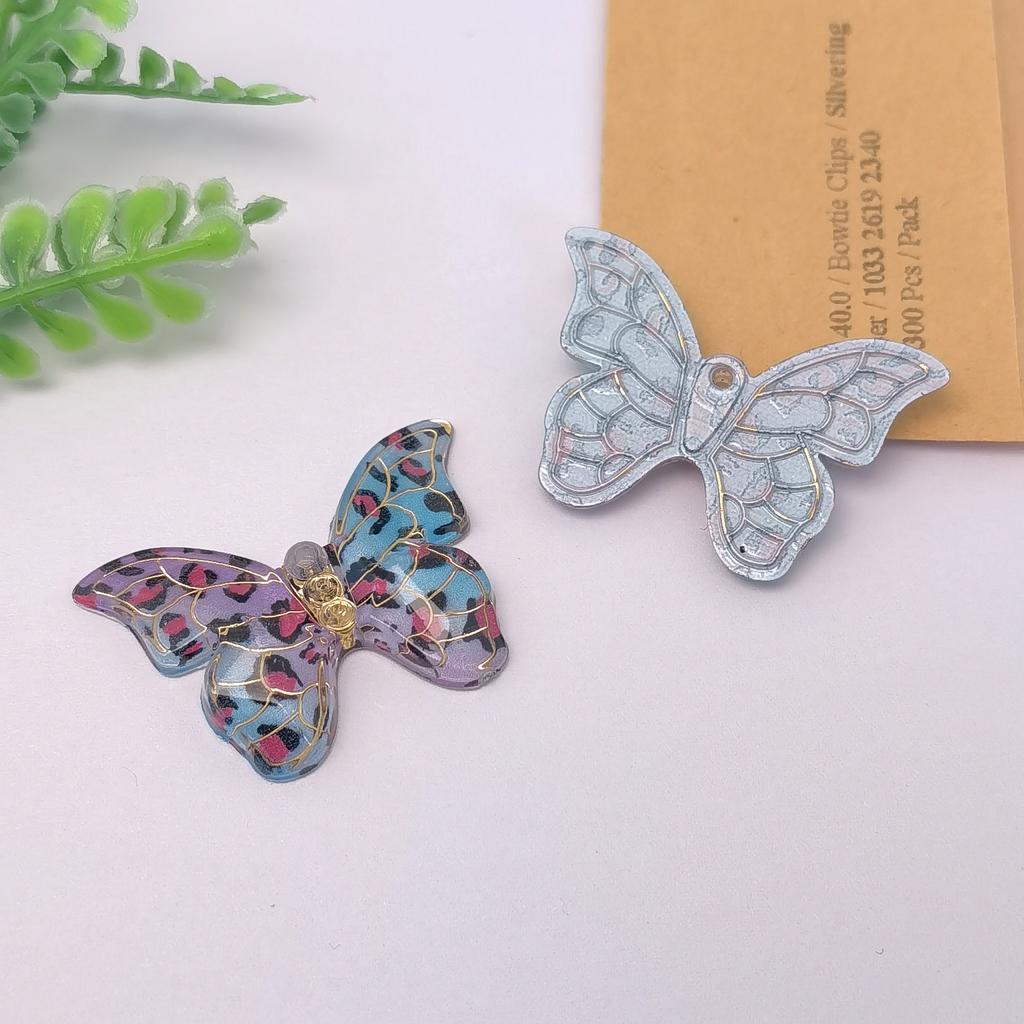 New Arrive 100Pcs Colorful Butterfly Flatback Resin Cabochons Embellishments for Hair Clips Scrapbooking Photo Frames Decoration