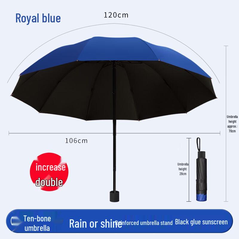 

Royal Blue Large 2-Fold UV Protection Umbrella (5 Pack)