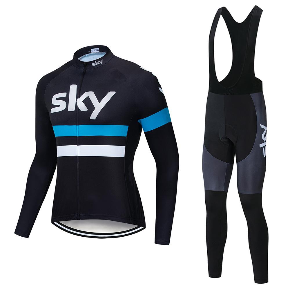 Cycling Suit Breathable Long-sleeved Strap Suit Mountain Road Racing Suit Men's and Women's Cycling Suit 2026 Autumn Velvet Thin Cycling Suit Suit