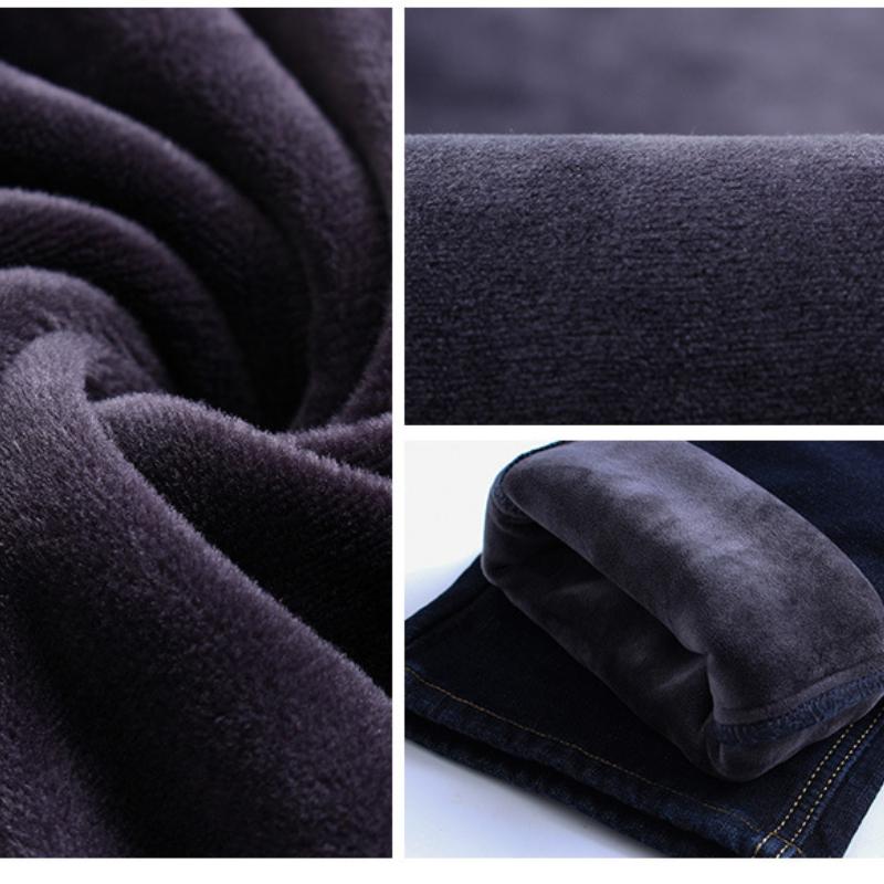 Gepolsterte Jeans Herren Herbst und Winter Modelle verdickt warme gerade lose externe lässige Baumwolle Winterhose männlich