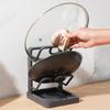 Double Layer Pot Lid Rack Draining Non-slip Cutting Board Holder Large Capacity Kitchen Storage Rack