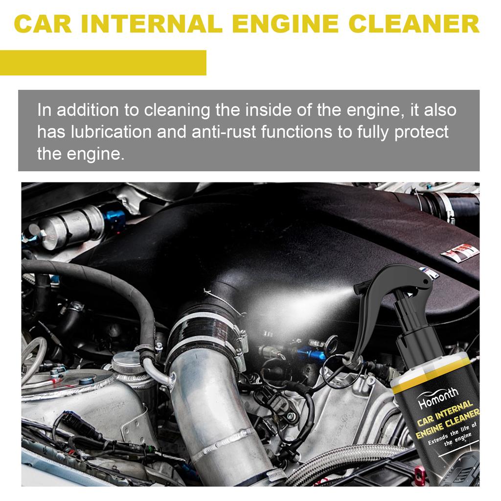 Homonth Car Engine Cleaner Powerful Engine Bay Degreaser & Mud Remover No-Disassembly Cleaning Solution 300ml with Free Sponge