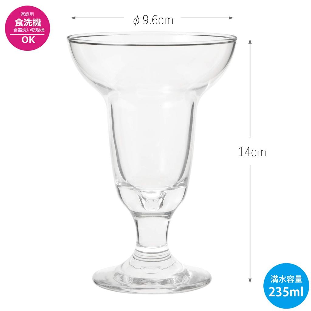 Toyo Sasaki Glass Parfait Pull Ace Made in Dishwasher with 35801 Glass, Parlor, 235ml, Japan, Safe, Sundae/Dessert Glass, Stem,