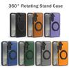 Business Rotating Stand Leather Magnetic Phone Case for Samsung Galaxy S26 S25 Edge S24 Ultra FE S22 S23 Plus Protector Cover
