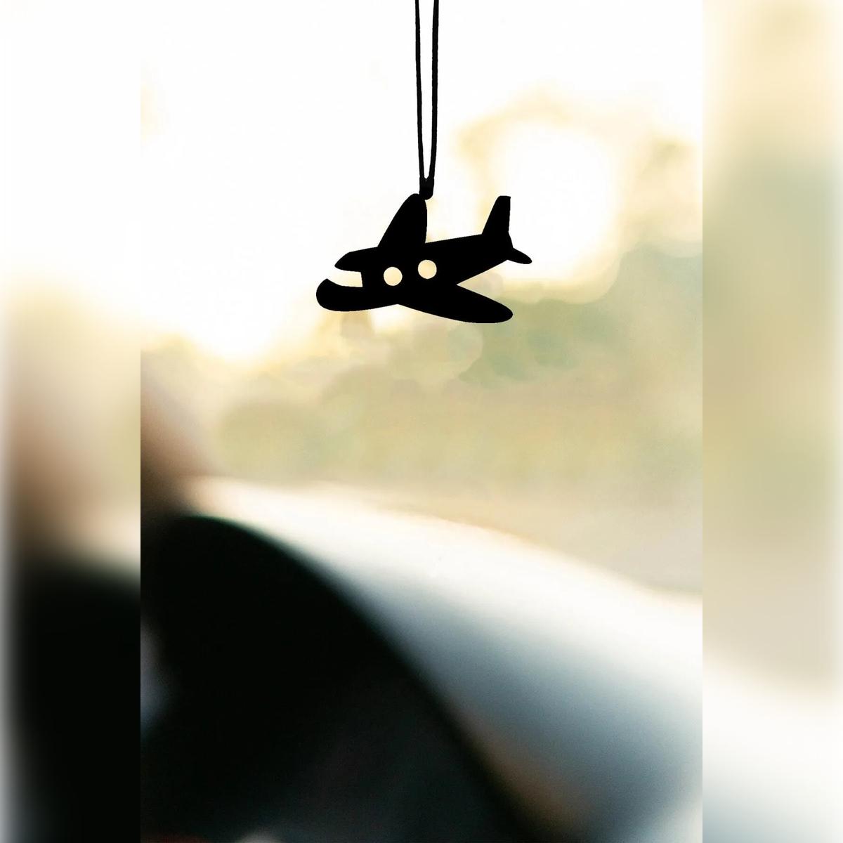 

Metal Airplane Motif Rearview Mirror Ornament Car Accessory Car Decoration