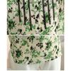 Print Chiffon skjorte våren nye kvinner langermet volanger bluse mote topp