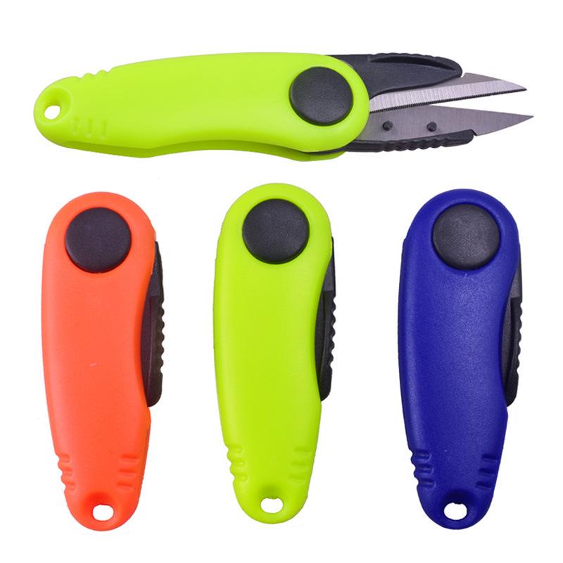 Foldable Bent-Mouth Fishing Scissors - Ideal for Cutting Line & Small Accessories