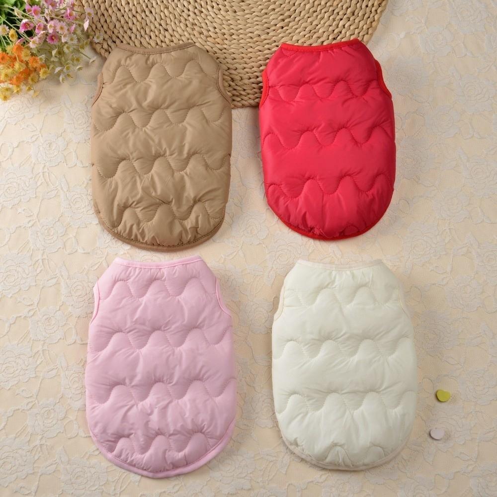 Breathable Liner Dog Down Jacket Round Neck Puppy Winter Cotton Coat Dog Clothes Daily Walking
