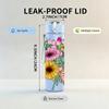 1PC Daisy Sunflower Mixed Floral 750ml Color Plastic Sports Water Bottle Leakproof Flip Straw Lid Suitable for Sports Office Home Use