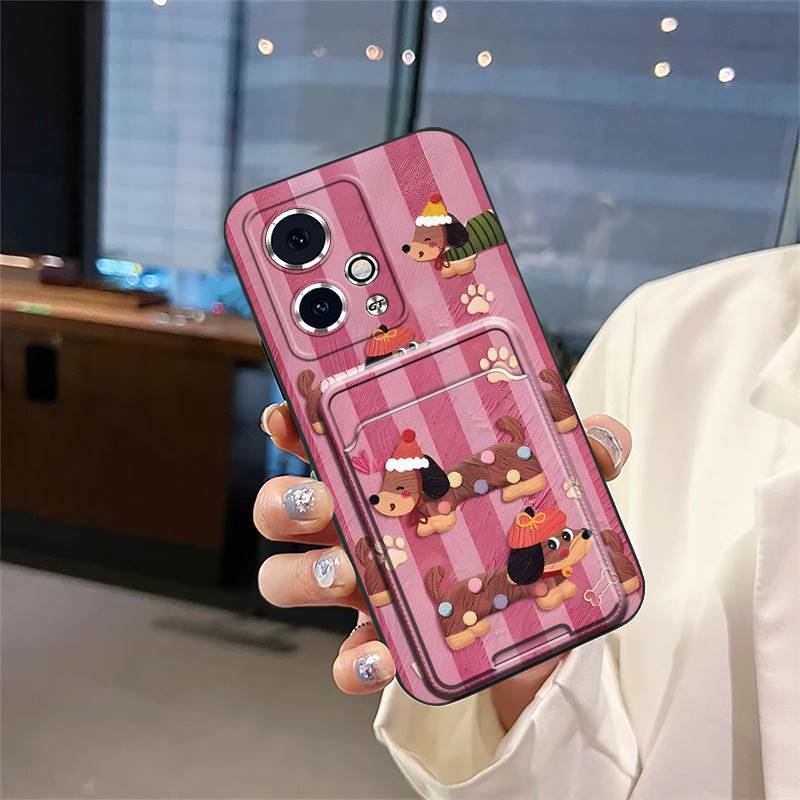 Card Slot TPU Phone Case For Honor90 GT Dirt-resistant Silicone Durable Cute Waterproof Cartoon Anti-knock Protective