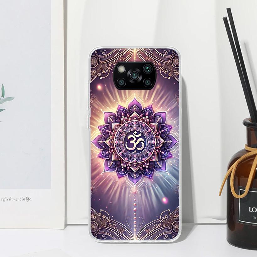 Mandala Chakra Insist Yoga Phone Case For Xiaomi Poco X7 X6 X5 M7 M8 Pro F7 Ultra Redmi 15C 15 13C 13 12C 12 10 10C 10A Art Fund