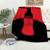 CocaCola Logo Throw Blanket for Couch Travel Hiking Picnic Bedding Flannel Blanket  Perfect Birthday Gift