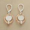 Vintage Runde Eingelegte Weiße Imitationsperlen Ohrringe Geometrische Kreativität Gold Silber Farbe Hängeohrringe für Frauen Schmuck