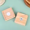Square Led Wooden Lamp Holder Rechargeable Night Light Desktop Atmosphere Lamps Wood Panel Decorative Lights Base Art Fixtures