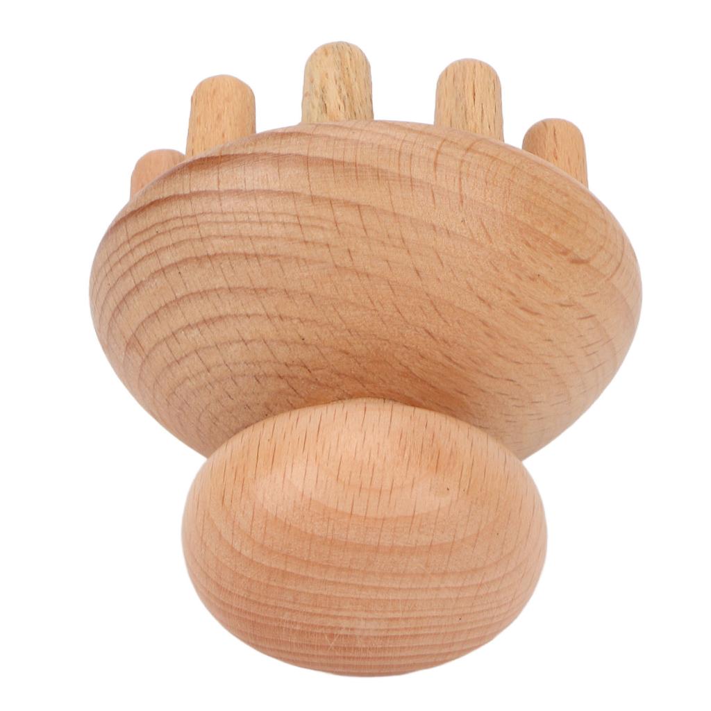 Wood Head Massager Octopus Shape Remove Discomfort Reduce Stress Head Massage Tool for Headache