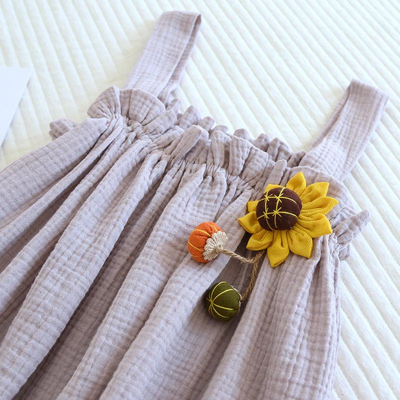 Nuovo Pigiama Estivo da Donna 100% Cotone Crepe Spalline+pantaloncini Sottile Carino Abbigliamento per la Casa Set Due Pezzi Pigiami