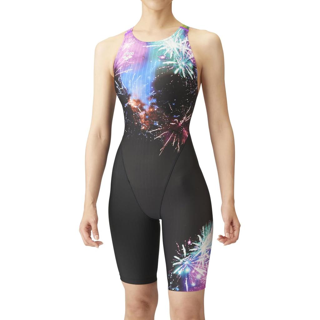 Arena Racing Spats Half for Black x Pink M One-Piece (Open Back, Leg) Women, (BKPK),