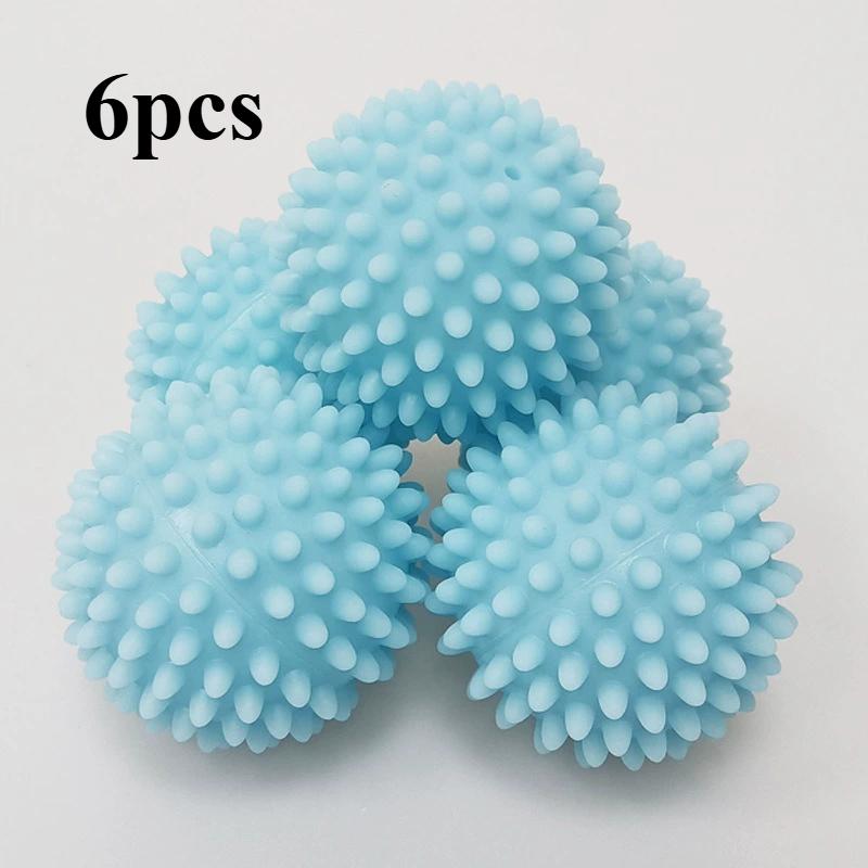 

6PCS Silicone Laundry Ball, Anti Fouling Drum Laundry Ball, Essential Cleaning Supplies for Laundry Laundry Reusable синий