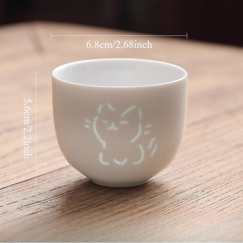 

Retro Ceramic Teacup Home High-grade Master Cup Chinese Tea Set Accessories Handmade Portable Tea Cup Custom Teaware Gift 130ml