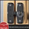Alloy Push-Pull Sliding Door Latch - Hole-Free Anti-Theft Lock for Hotel Bathroom