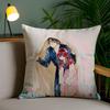 Y-Yona Of The DawnS Pillow Case Home Dorm Chair Back Short Plush Double-sided Printing Office Nap Time Cushion Cover