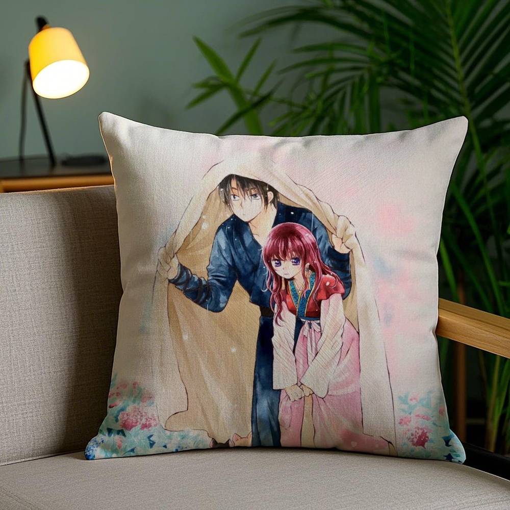 Y-Yona Of The DawnS Pillow Case Home Dorm Chair Back Short Plush Double-sided Printing Office Nap Time Cushion Cover