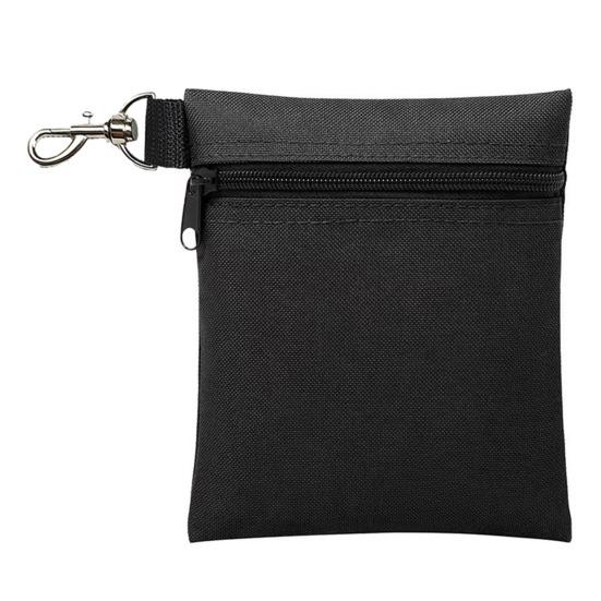 Golf Ball Carrier Bag with Lobster Buckle Portable Golf Tee Holder Zipper Golf Ball Waist Holding 7 Standard Golf