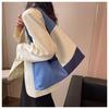 Patchwork Canvas Bag Women Shoulder Bag