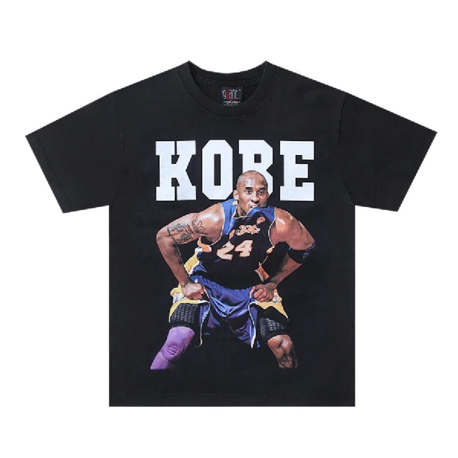 

25SS Vintage Retro Style KOBE Portrait Letter Print High-Street Oversized XXXL Cotton Short Sleeve Streetwear T-Shirt For Men XXXXXL