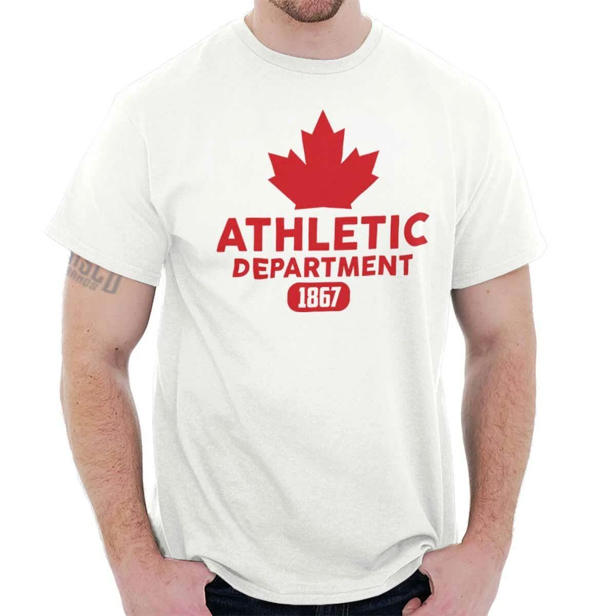 Canadian Athletic Department Maple Leaf Sporty Canada Flag Classic T Shirt Tee L