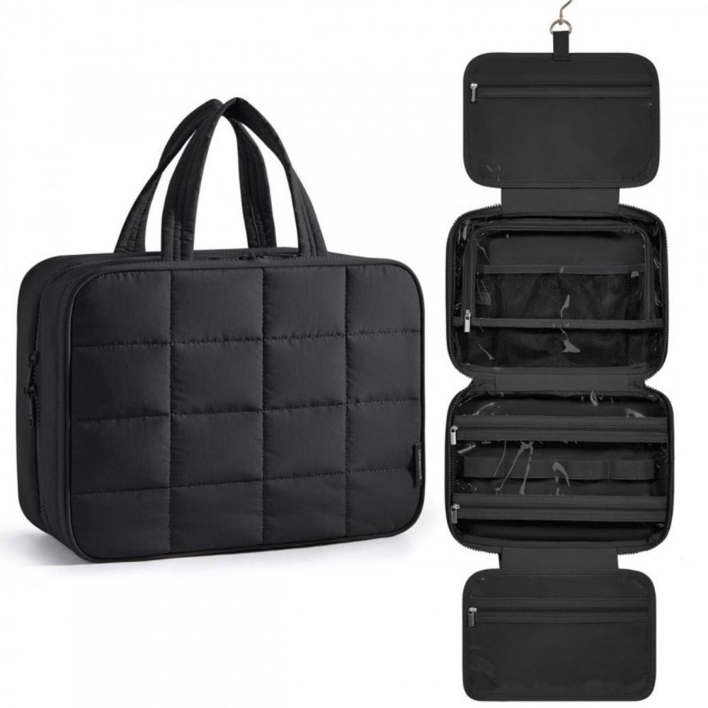 Zipper Closure Travel Toiletry Bag Cloth Women Cosmetic Bag Cosmetic Handbag  Unisex Toiletries
