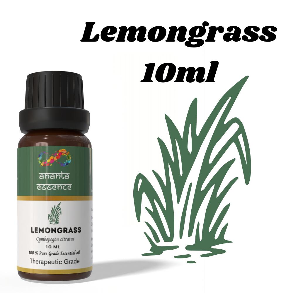 Ananta Zitronengras Ätherisches Öl 10 ml – Zitrus-Kräuter-Aromaöl für Diffusoren, Kerzen und Raumduft