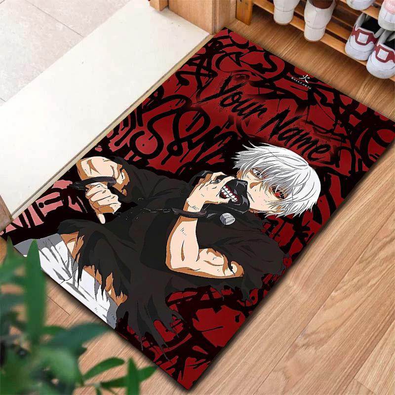 Tokyo Ghoul Theme Custom Name Carpet Rug For Living Room Bedroom Home Sofa Decoration Kids Play Nonslip Floor Mat