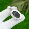 Oval Labradorite Stone Sterling Silver Bezel Artisan Sister Boho Wedding Pendant