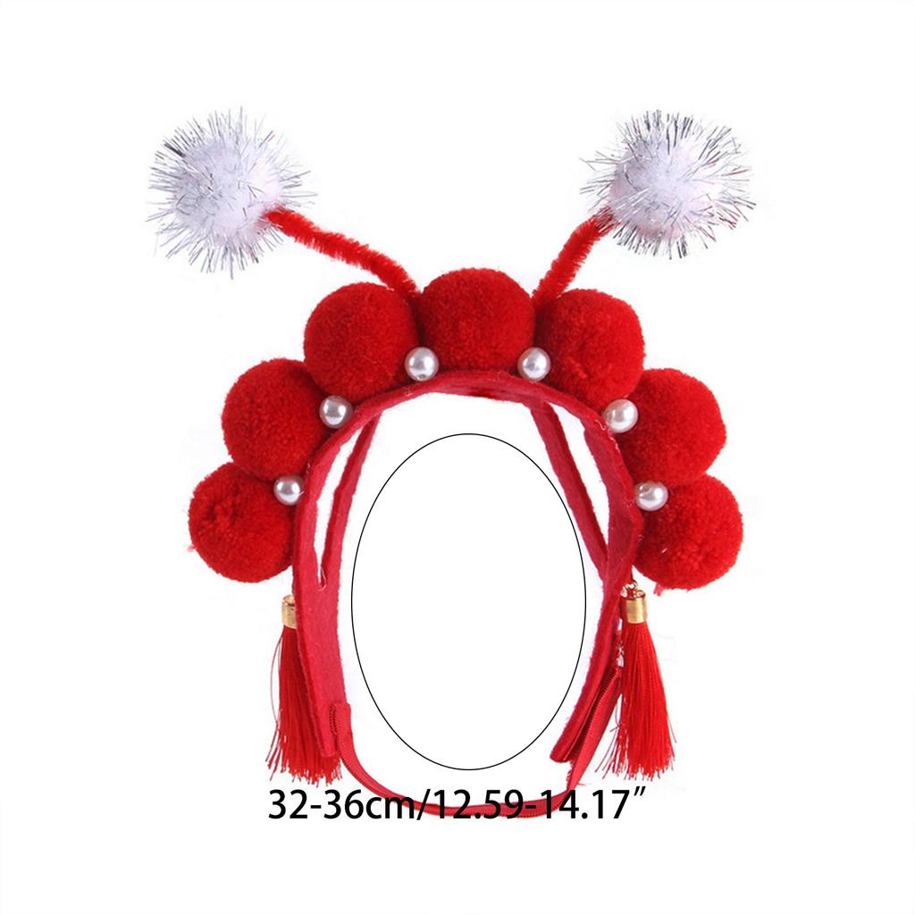 Christmas Pet Chinese Opera Headband Cute Chinese Style Headband for Dogs Cat Dress up Supplies Carnivals Pet Hairband