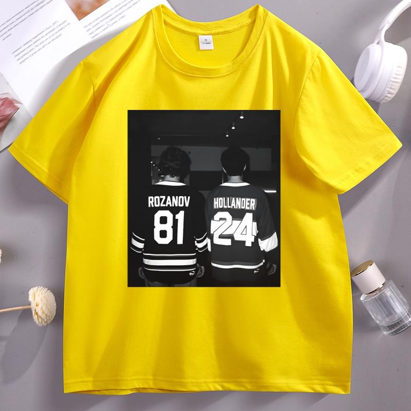 Erhitztes Rivalitat T Shirt Hudson Williams Connor TShirt Casual Round Neck Short Sleeve Ilya Rozanov Shane Hollander Tshirt