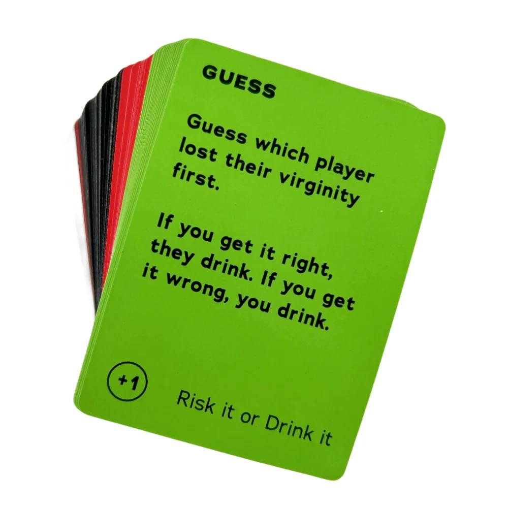 Risk It Or Drink Card Board Game Drinking Games Pregame Dares
