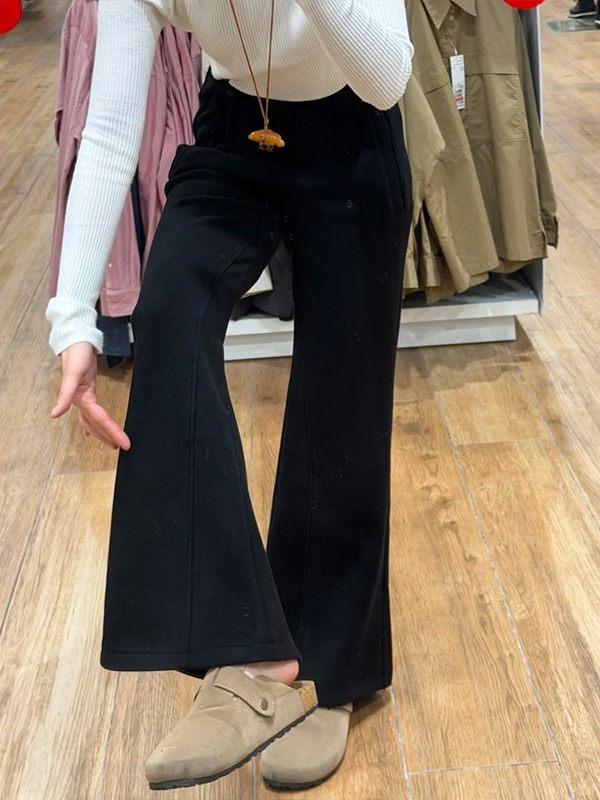 

Plus Size Women s Black Flared Sweatpants - Slimming Fit, Relaxed Leg XXL