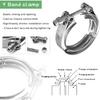 4 Inch V Band Clamp,Male Female 304 Stainless Steel Quick Release Flange Exhaust Clamp, V-Band For Pickup Truck Turbo Downpipe Exchange Exhaust