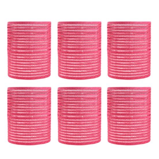 6 stk Samme størrelse Hot Grip Styling Roller Cling Hair Curler Tool