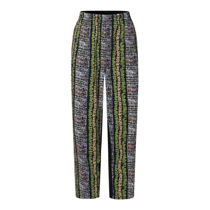 Women Plus Size V-Neck Short Sleeve Printed Tops & Pants Sets