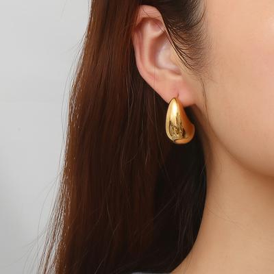 Orecchini pendenti in acciaio inossidabile da donna, leggeri, di lusso, versatili, in acciaio al titanio 18K
