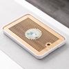 Japanese Style Bamboo Dry Tea Tray with Water Storage