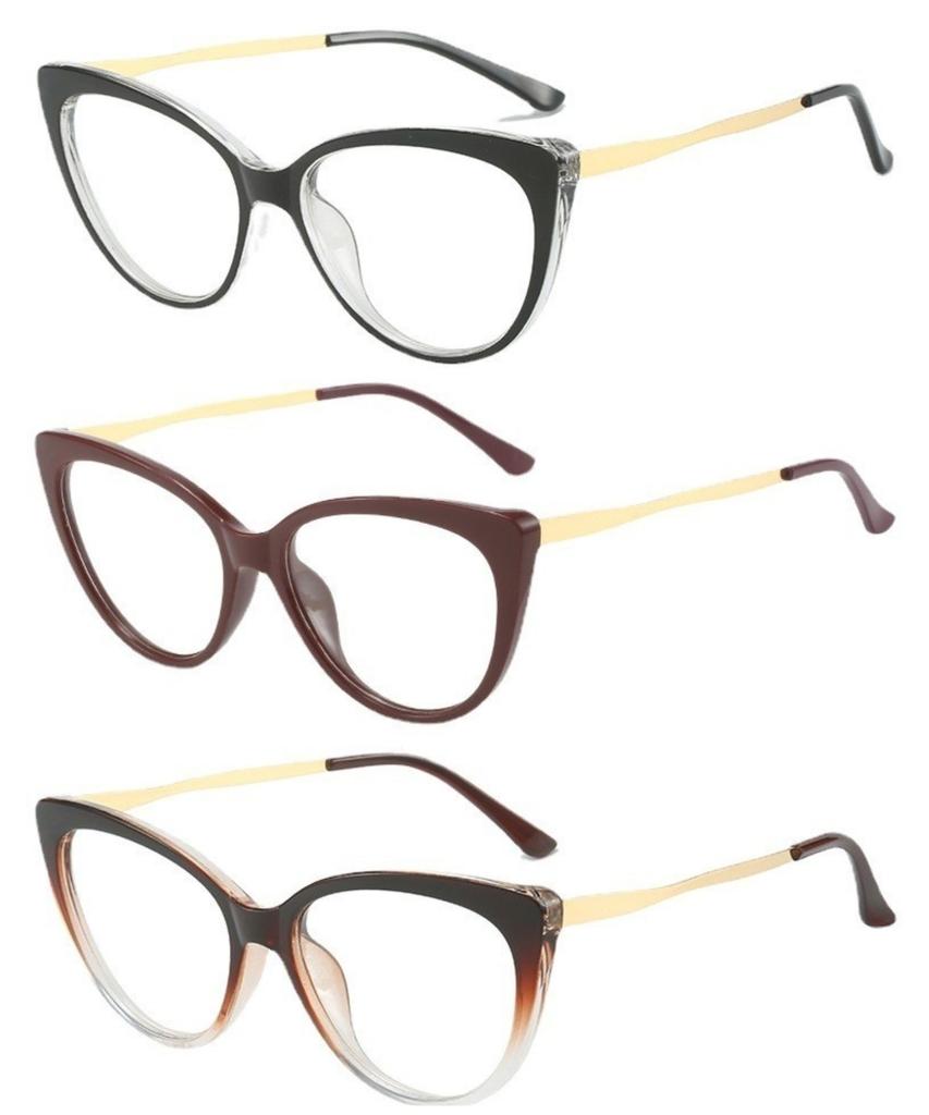 Fashion Anti Blue Light Cat Eye Glasses for Women Retro Frame Reading Computer Clear Lens Simple Female Eyeglasses
