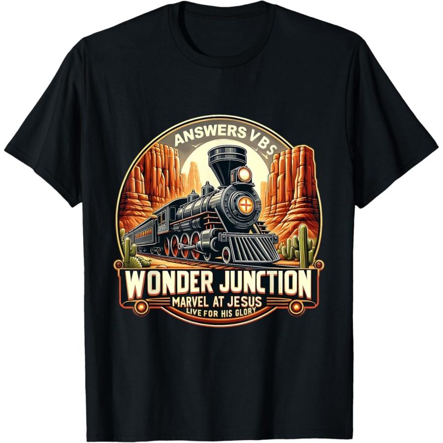 Answers VBS Wonder Junction Christian Train Theme Costume T-Shirt(1) XXXXXL чёрный