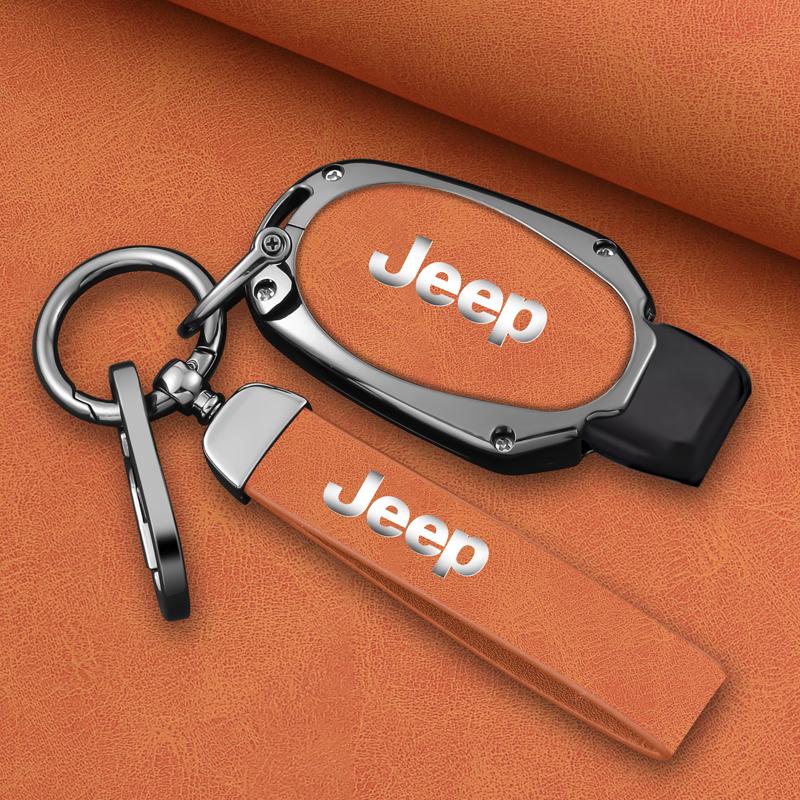 CMJ1 New Zinc Alloy Leather Car Remote Key Case Cover For Jeep Chrysler Grand Cherokee Dodge Durango Magnum Ram Styling Accessories