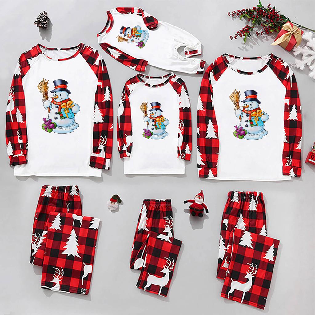 Christmas Family Matching Festive Xmas Pajamas Sets Holiday Pjs for Boys and Girls